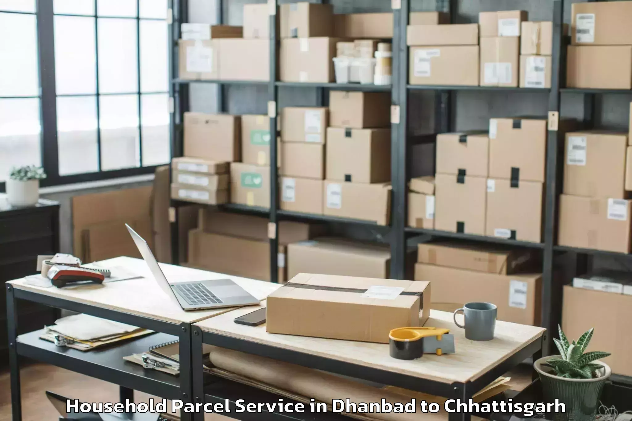 Leading Dhanbad to Baloda Bazar Household Parcel Provider